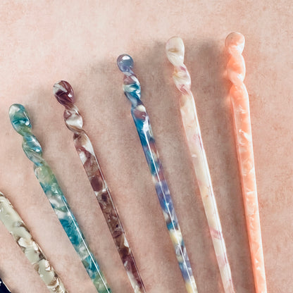 Hair Stick to make bun cover and slide barrettes - Create Along 