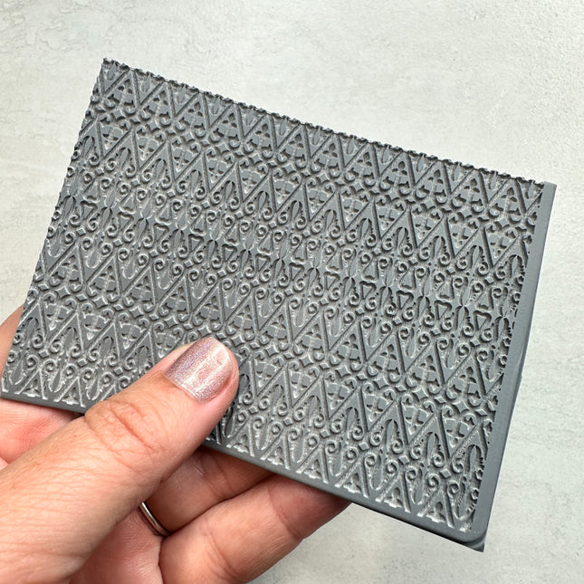 St. Augustine Ironwork polymer clay stamp rubber texture sheet - Create Along 