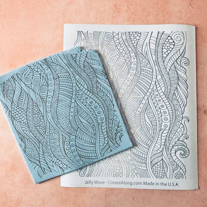 Jelly Wave Tribal patterns polymer clay silkscreen stencil - Create Along 