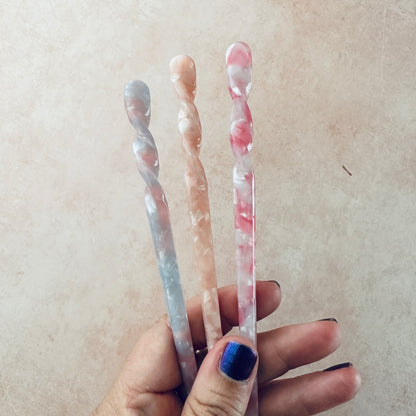 Hair Stick to make bun cover and slide barrettes - Create Along 