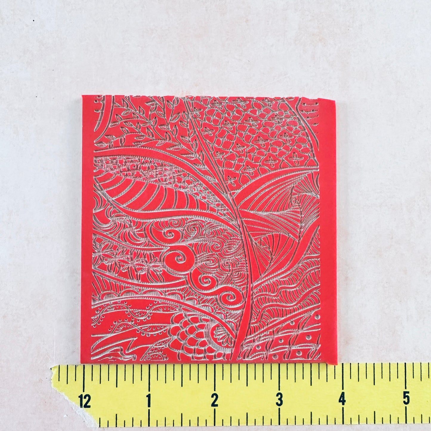 Zen Garden Texture Mat rubber Stamp for polymer clay paper Gelli plate and resin ZIA zentangle inspired