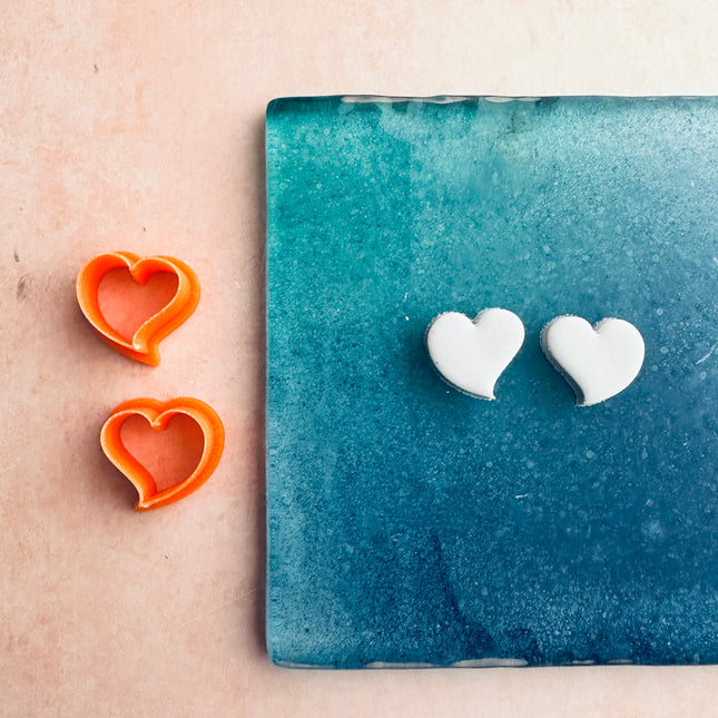 Sweet Heart mini clay Stud cutter set | polymer clay heart stud cutters - Create Along 