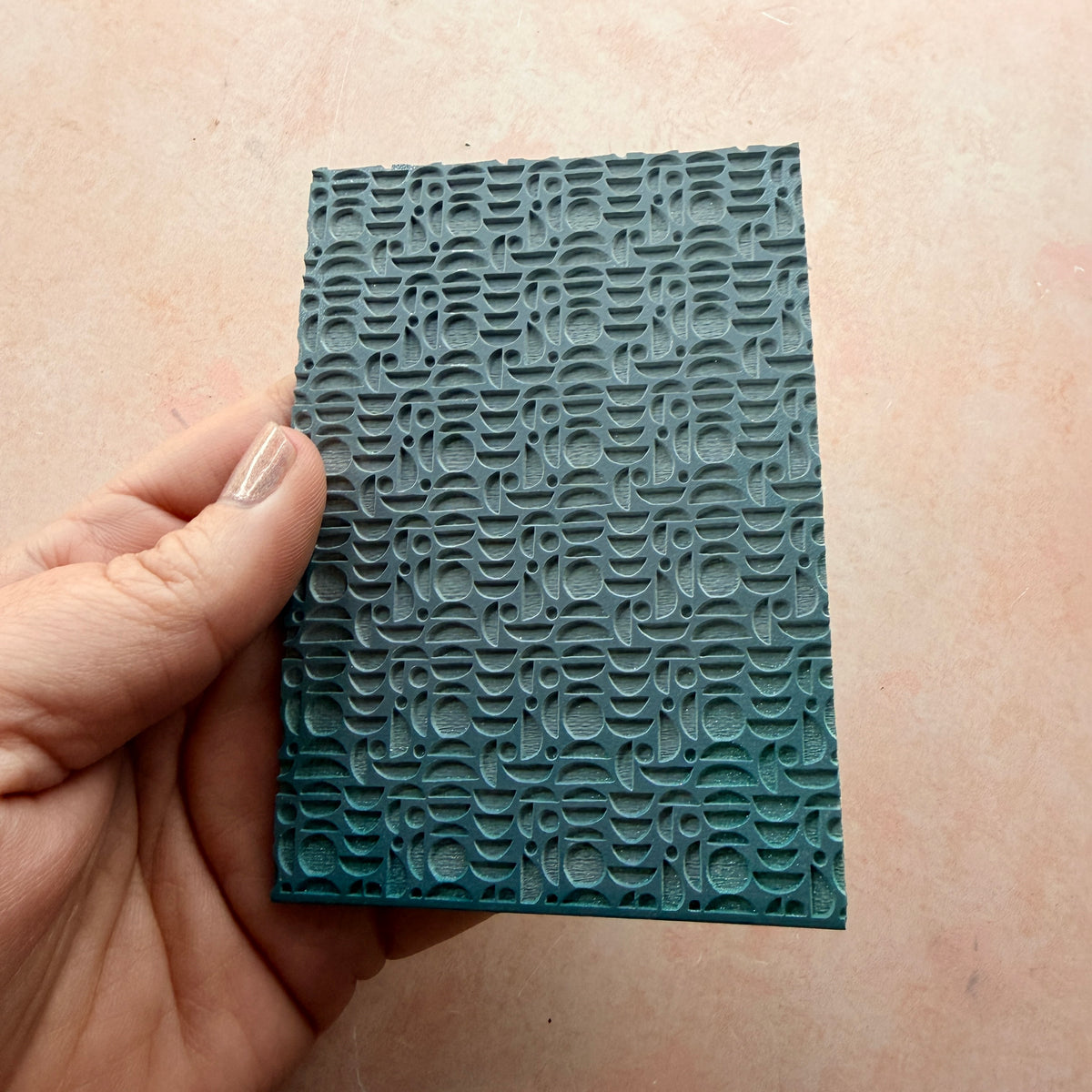 Organic Moons Rubber Texture Stamp | 3x4 Inch
