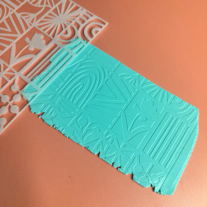 Organic Botanic Polymer Clay Stencil – 5x5 Inch Mylar Texture Sheet | 15 Hand-Drawn Patterns - Create Along 