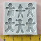 Gingerbread Family Child Men Women Cookie Winter Christmas Clay Mold