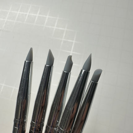 Silicone Tip Sculpting Tool Set – 5-Piece Flexible Clay Shaping Brushes for Polymer Clay & Mixed Media - Create Along 
