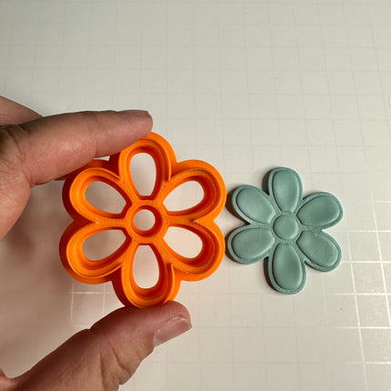 Big Flower Outline Polymer Clay Cutter statement Layered Petal Cutter for Earrings, Charms & Pendants - Create Along 