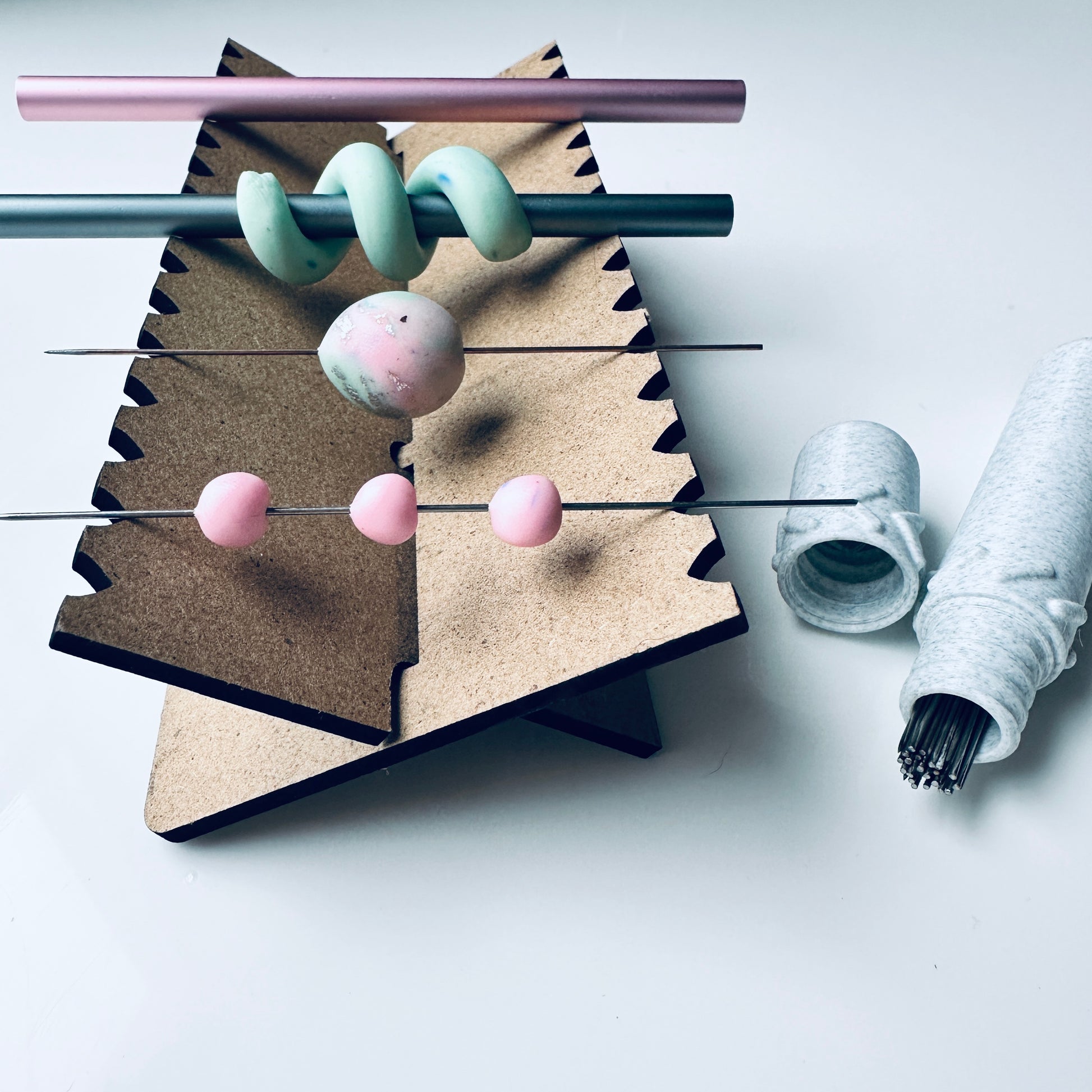 Bead Baking and Drying Rack MDF for clay, paper, and resin beads and e
