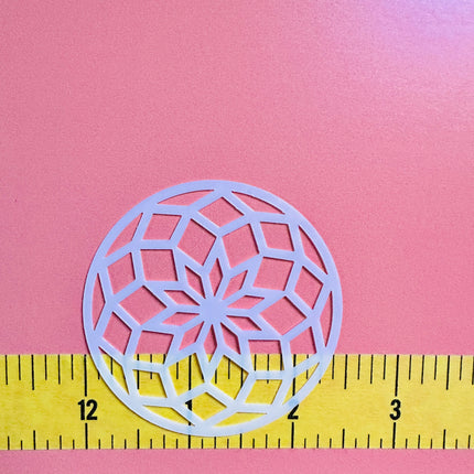 Stained Glass Mandala Stencil Set – 6 Round 2.5" Craftsman-Inspired Patterns for Polymer Clay coins, Earrings, Coasters & More - Create Along 