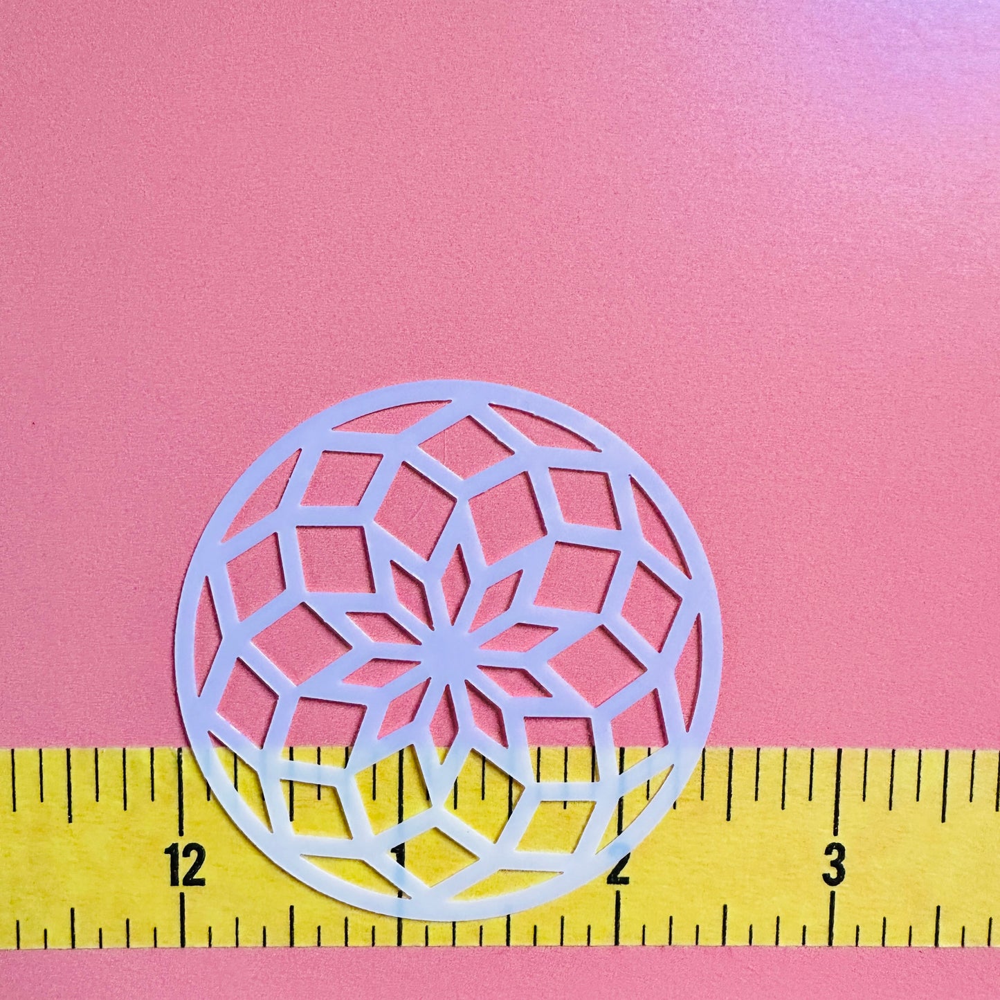 Stained Glass Mandala Stencil Set – 6 Round 2.5" Craftsman-Inspired Patterns for Polymer Clay coins, Earrings, Coasters & More
