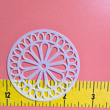 Pocket Full of Posies Stencil Set – 6-Piece 2.5" Floral Mandala Stencils for Earrings, Pendants, Coasters and Clay trading coins - Create Along 