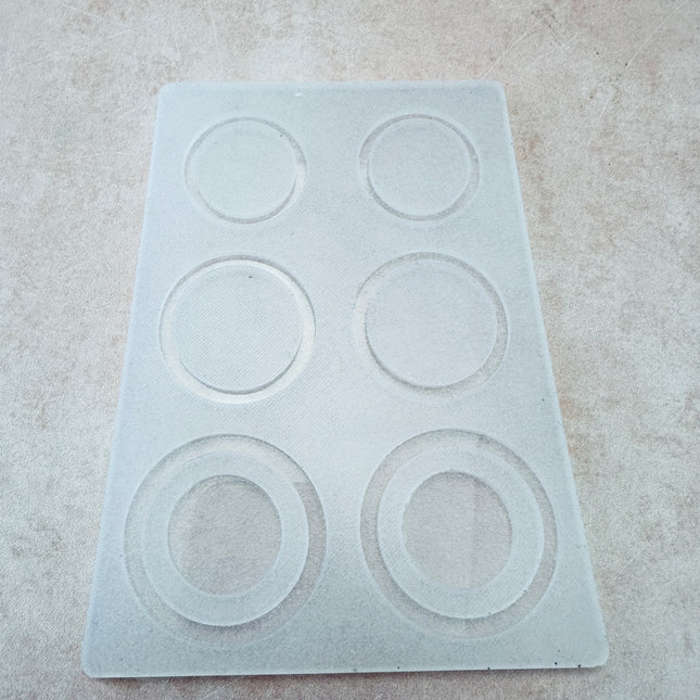 Round and Round Translucent Silicone Earring Shape mold for clay and UV resin - Create Along 