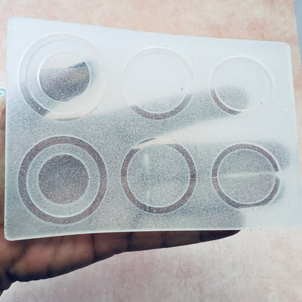Round and Round Translucent Silicone Earring Shape mold for clay and UV resin - Create Along 