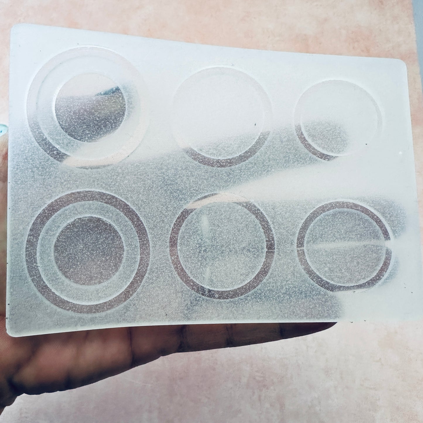 Round and Round Translucent Silicone Earring Shape mold for clay and UV resin