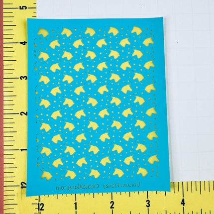 Unicorn Frenzy Silkscreen – Magical Polymer Clay Pattern (3.3” x 4.3”) - Create Along 