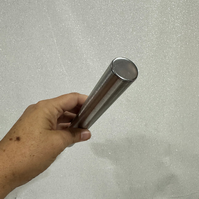 Stainless Steel Clay Rolling Rod – 8" x 1" Lightweight Brushed Metal Roller for Polymer Clay - Create Along 