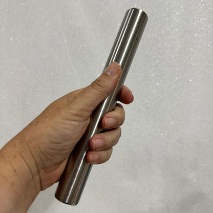Stainless Steel Clay Rolling Rod – 8" x 1" Lightweight Brushed Metal Roller for Polymer Clay - Create Along 