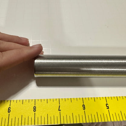 Stainless Steel Clay Rolling Rod – 8" x 1" Lightweight Brushed Metal Roller for Polymer Clay - Create Along 