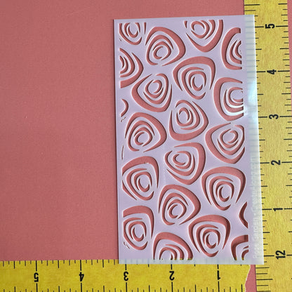 Rose Garden Mylar Stencil texture sheet for polymer clay - Create Along 