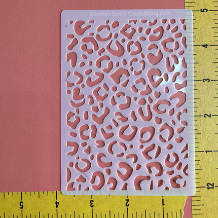Cheetah Spots Leopard design Mylar Stencil texture sheets for polymer clay earrings art jewelry mixed media - Create Along 