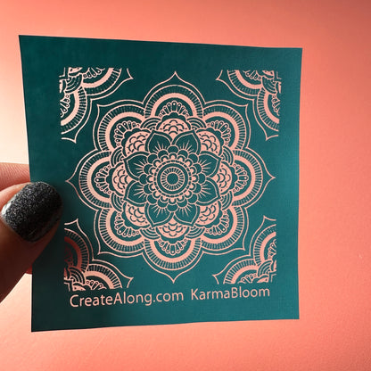 Clay Stencil Scalloped Serenity Mini Mandala silkscreen set - Create Along 