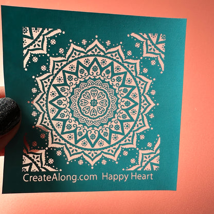 Clay Stencil Scalloped Serenity Mini Mandala silkscreen set - Create Along 