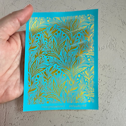 Silkscreen Stencil BerryBushes For Polymer Clay Earrings and art - Create Along 