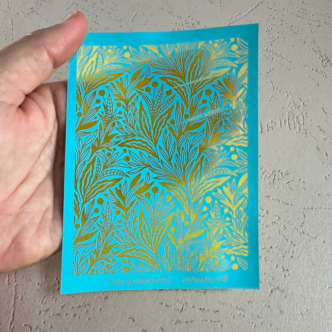 Silkscreen Stencil BerryBushes For Polymer Clay Earrings and art - Create Along 