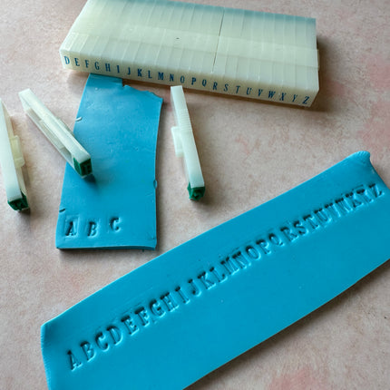 Mini Alphabet 1/8" letter stamp snap set - Create Along 