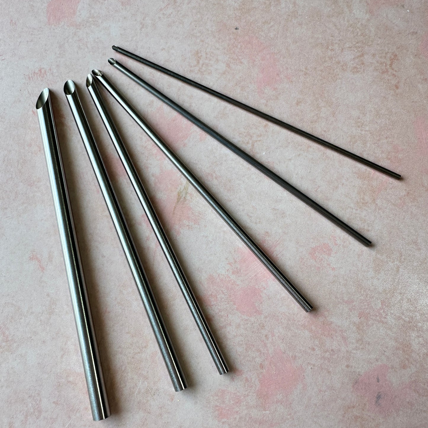 Micro Hole and Scale maker stainless steel metal rod poking tools for clay