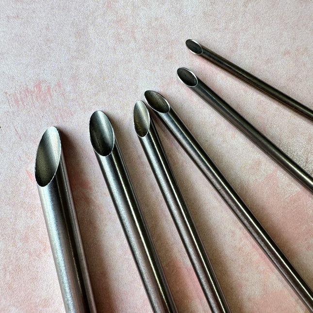 Micro Hole punch Scale maker stainless steel metal huggie rod poking tools for clay - Create Along 