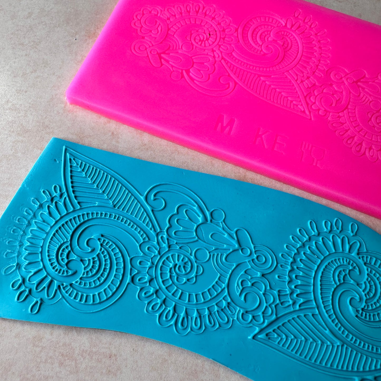 Henna Flowers Silicone sugar mat backfill clay mold