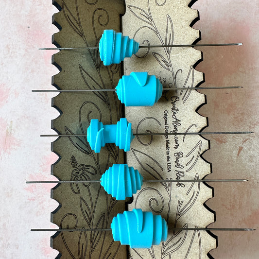 Rolled clay bead cutter - double bump | paper bead style clay cutter