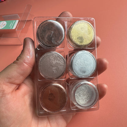 Metals and Magic Pigment Powder Set – 6 Metallic Shimmer Colors - Create Along 
