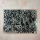 Numbers numerical grunge background clear clay and paper rubber stamp