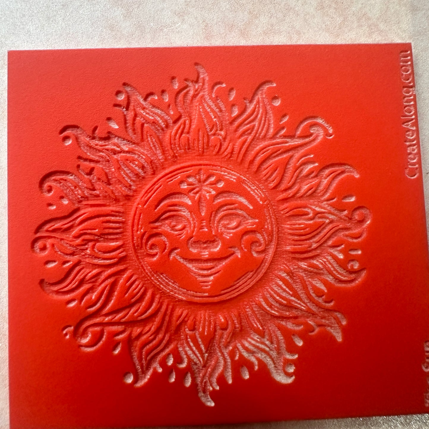 Smiling Sun Celestial element deco stamp clay paper