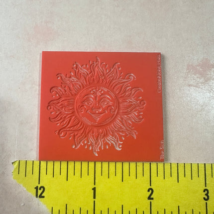 Smiling Sun Celestial element deco stamp clay paper - Create Along 