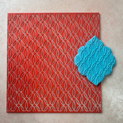 Mod Chains mid century modern Boho Rubber Stamp Texture Sheet Mat - Create Along 