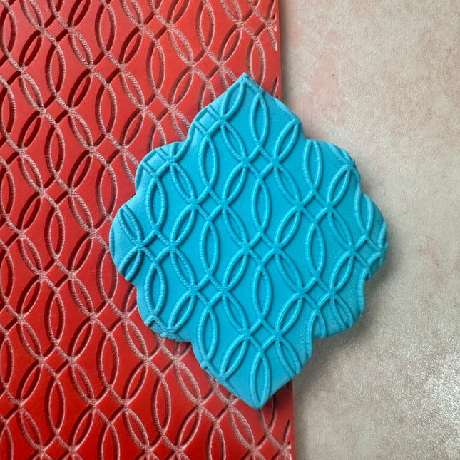 Mod Chains mid century modern Boho Rubber Stamp Texture Sheet Mat - Create Along 