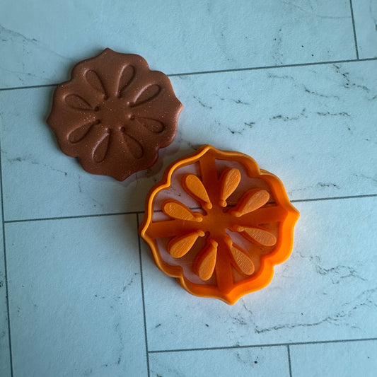 Persimmon Slice Clay Cutter – 1.5” Polymer Clay Earring Jewelry Tool Halloween