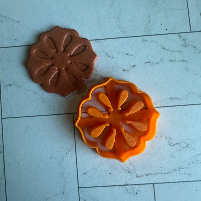 Persimmon Slice Clay Cutter – 1.5” Polymer Clay Earring - Create Along 