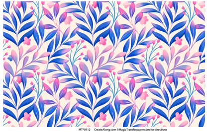 Floral Patterns Magic Transfer Paper half sheet printed ready to use - Create Along 