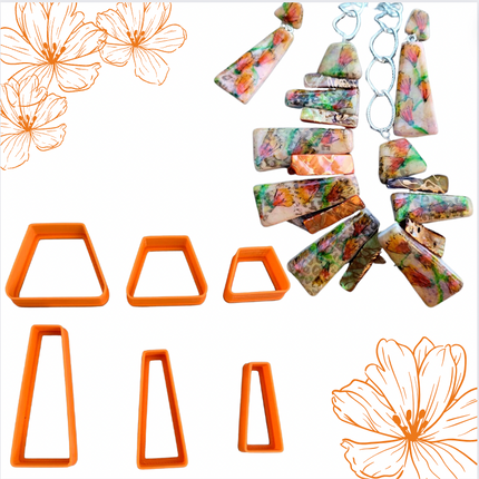 Egyptian Collar necklace polymer clay cutter set earrings drop - Create Along 