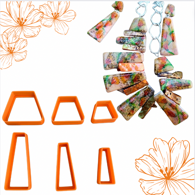 Egyptian Collar necklace polymer clay cutter set earrings drop - Create Along 