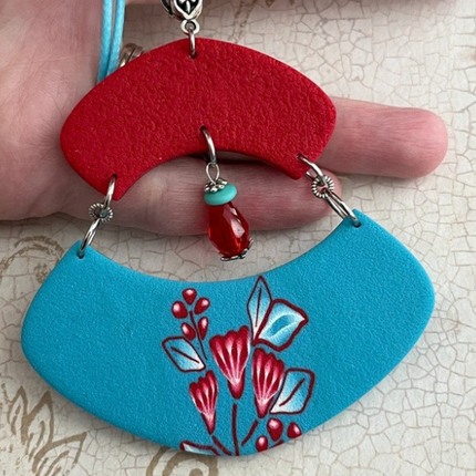 Bib Collar polymer clay cutter set jewelry earrings pendant small sharp clay cutters bib neckpiece - Create Along 