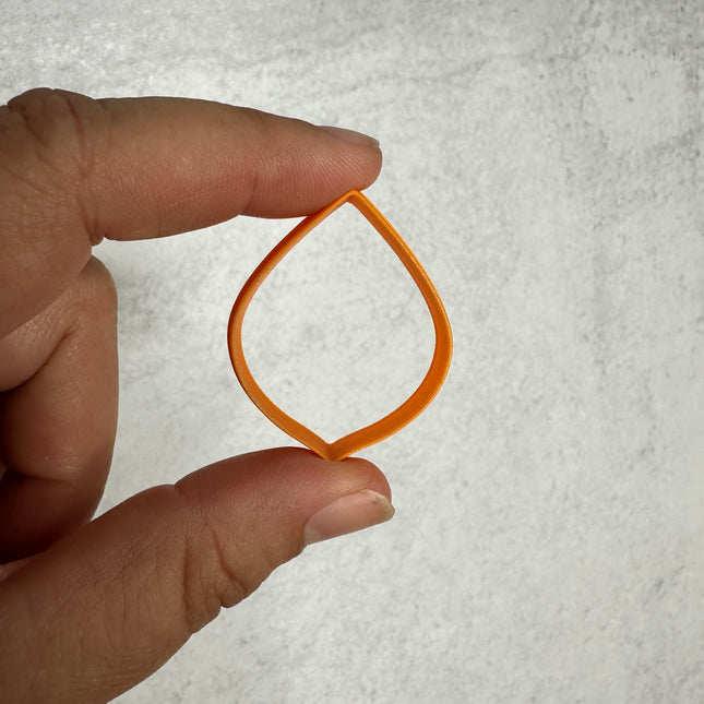 The Basics Earring Wide Droplet polymer clay cutter - Create Along 