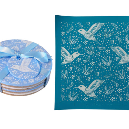 Hummingbird Nectar Silkscreen for Polymer Clay and Mixed Media - Create Along 