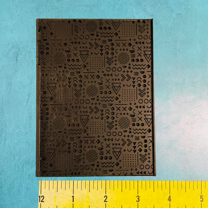 Retro Rubber Stamp 80s mod pattern Texture Sheet Mat for polymer clay metal clay mixed media art - Create Along 