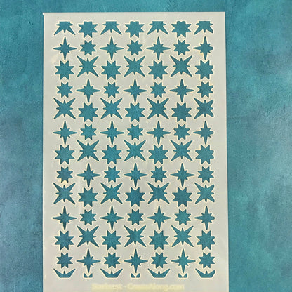 Starburst Mylar Stencil Clay Texture Sheet Celestial Christmas - Create Along 