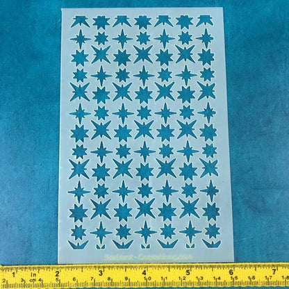 Starburst Mylar Stencil Clay Texture Sheet Celestial Christmas - Create Along 